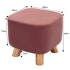 Small Square/Round Footstool Pouffe Sofa Stool Chair Velvet Fabric Padded Seat