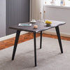 Morden Brown Dining Table Dining Room Kitchen Garden Table Metal Straight Legs