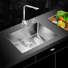 Stainless Steel Kitchen Sink Laundry Catering Topmount Square Single Bowl UK