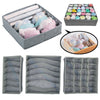 3 x Foldable Underwear Bra Fabric Socks Box Storage Organiser Drawer Dividers UK