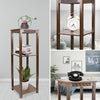 2-Tier Console Table End Side Sofa Side Table Bonsais Plant Stand Display Decor