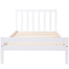 3ft Single Size Bed Pine Solid Wooden Bed Frame for Adults Kids Teenagers White