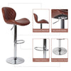 2PCS Bar Stools Gas Lift Swivel Stool Pub Club Cafe Breakfast Chair Faux Leather