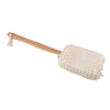 2×NATURAL LOOFAH WOODEN BATH SHOWER LONG HANDLE BACK BRUSH EXFOLIATE SKIN SCRUB