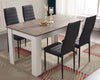 Wooden Dining Table and Chairs 4 / 6 Set Pu Leather Seat Kitchen Room Furniture
