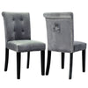 2X Fabric Velvet Dining Chair Bedroom Upholstered Side Chairs With Knocker Back