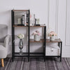 Vintage Cube 4 Tier Wood Metal Bookcase Shelving Display Storage Shelf Rack Unit