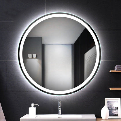 Energy-saving Round LED Bathroom Mirror with Intelligent Touch Sensor / Demister