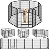 8 Panel Pet Puppy Playpen Foldable Dog Pen Rabbit Fence for Indoor/Outdoor 100cm