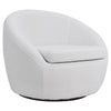 Teddy Velvet Single Sofa Swivel Tub Round Back Armchair White Leisure Chair