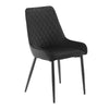 2x Black Velvet Cushion Seat Back Dining Chairs Set Metal legs Reception Chair
