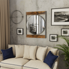 Industrial Wall Mirror Shabby Vintage Wood Framed Ornate Hanging Bathroom Mirror