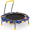 2 in 1 Kids Trampoline with Handle Height Adjustable Children Tree Swings Nest