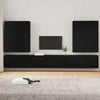 7 Piece TV Cabinet Set Black Engineered Wood Z9C9