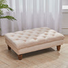 Large Square Velvet Padded Footstool Coffee Table Chesterfield Soft Pouffe Stool