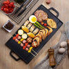 Non Stick Cast Iron Reversible Griddle Plate Frying Skillet Pan Cooking BBQ&HOB