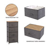 Mondeer Fabric Chest of Drawers Storage Drawers 4 Drawers Storage Wood Top Grey