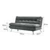 Velvet Sofa Bed Adjustable Couch Click-Clack Recliner Soft Double Sleeper Chairs