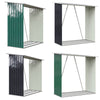Galvanised Steel Pent Roof Firewood Store Storage Sheds Garden Shade Logs Holder