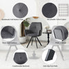 2pcs Swivel Accent Chair Velvet Upholstered Armchair Dining Chairs Desk Chair NS