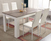 Wooden Dining Table and Chairs 4 / 6 Set Pu Leather Seat Kitchen Room Furniture