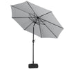 3m Metal Frame Parasol Tilt Crank Outdoor Garden Patio Umbrella Sun Shade Canopy