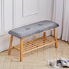 Bamboo Shoe Storage Rack Velvet Upholstered Bench Seat Hallway Bed End Bench