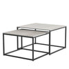 Nest Of 2 Nested Tables Side End Coffee Table Sintered Rock Living Room Office