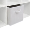 White 3 Tier 6 Cube Storage Bookcase Shelf Display Unit Grey Fabric Shelving Box