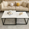 Nest Of 2 Nested Tables Side End Coffee Table Sintered Rock Living Room Office