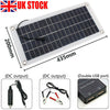 12V 20W Portable Solar Panel Trickle Battery Charger Car Van Boat Caravan Camper