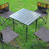 Portable Roll Up Outdoor Table and 4 Chairs Folding Camping Picnic Dining Set UK