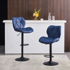 2x Faux Leather Bar Stools Kitchen Dining Room Chairs Gas lift Swivel Modern