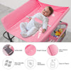 Adjustable Height Baby Changing Table Infant Diaper Changing Station with Wheels