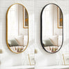 Large Oval Wall Mounted Bathroom Mirror Makeup Dressing Mirror Metal Frame UK