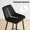 2X Modern Bar Stools Velvet Breakfast Stool Kitchen Pub Chair Metal Leg