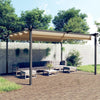 Garden Gazebo with Retractable Roof 4x3 m Taupe C8V6