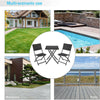 Rattan Garden Furniture Set Folding Table and Chairs for Patio Bistro Balcony