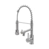 Kitchen Sink Mixer Taps Spring Pull Out Sprayer Commercial Dual Spout Swivel Tap