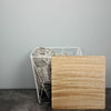 Geometric White Wire Square Wooden Side Basket Storage Unit Coffee Table Bedroom