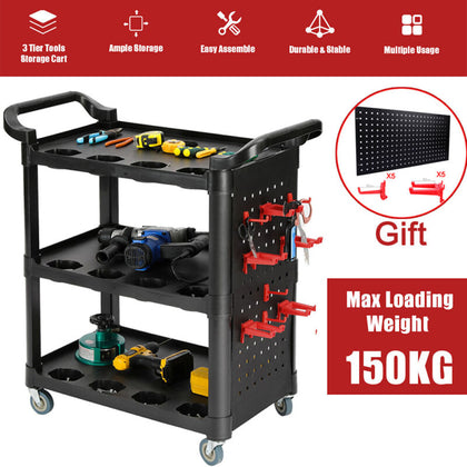 3 Tier Heavy Duty Tool Storage Trolley Cart Garage Workshop-150kgs mechanic diy
