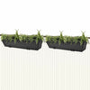 2X Outdoor Rattan Planter Set Balcony Trapezoid Planter Set 50cm 80cm CMC 0823~