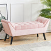 Bedside Bed End Bench Sofa Side Window Seat Velvet Upholstered Pouffe Footstool