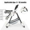 4 in 1 Rolling Baby Highchair Infant Toddler Reclining Sleeping Chair W/ Storage