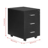 Under Desk Drawers Storage Unit Filing Cabinet with 3 Drawers Office Pedestal