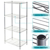4 Tier Metal Wire Shelving Kitchen Storage Rack Holder Organiser Shelf Unit