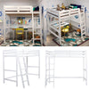 3FT Pine Wood Single Loft Bed Frame High Sleeper Bunk Bed Cabin Bed Bedstead