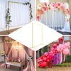 Golden Metak Wedding Arch Frame Background Flowers Stand Gate Party Venue Props