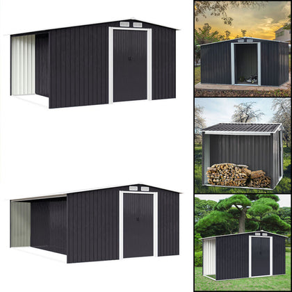 Apex Roof Garden Shed 6x8, 8x8, 10x8 Log Store Shed Firewood Storage Tools House