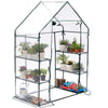 2 Tier 4 Shelves Walk-in Greenhouse PE Cover Garden Flower Vegetable Plant Shed